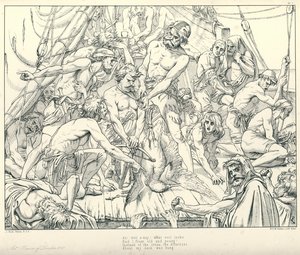 Illustration für Coleridges Rime of The Ancient Mariner von Joseph Noel (after) Paton