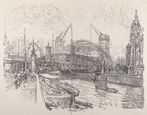 Bau des Freidrich-Strasse Bahnhofs, 1921