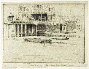 Cannon Street Station, vom Fluss aus von Joseph Pennell