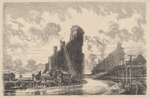 Kohlenbrecher am Fluss, 1910