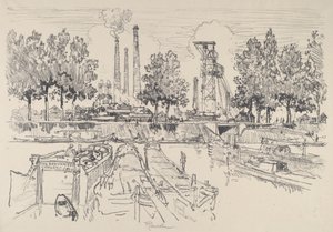 Kohleminen, Monceau, Frankreich, 1911 von Joseph Pennell