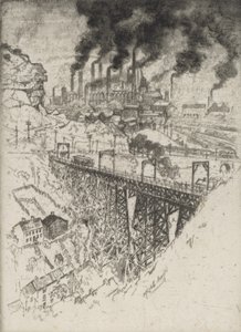Edgar Thomson Werke, Bessemer, 1909 von Joseph Pennell