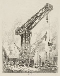 Englische Kriegsarbeit: Made in Germany, Der große Kran von Joseph Pennell