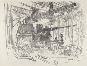 Montage von Geschützen in Türmen, 1916