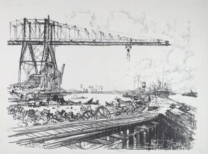 Französischer Kanal und amerikanische Kräne