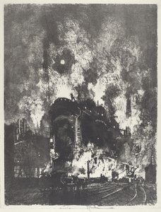 Öfen bei Nacht von Joseph Pennell