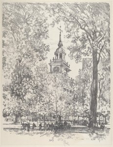 Unabhängigkeitsplatz und das Staatshaus, 1912 von Joseph Pennell