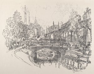 Landwehrkanal, Berlin von Joseph Pennell