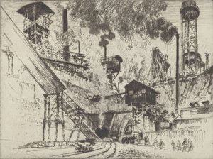 Mund der Mine, Ruhrort bei Oberhausen, 1910