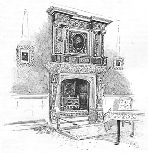 Altes Charterhouse: Kamin im Meisterhaus, 1886 von Joseph Pennell