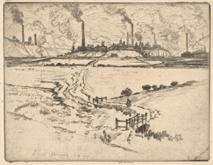 Potlands, Longport, Sept. 1909, (Stokes?) von Joseph Pennell