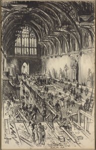 Vorbereitungen für die Aufbahrung von Edward VII