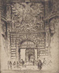Puerta Visagara, Tor von Madrid, Toledo, 1904 von Joseph Pennell