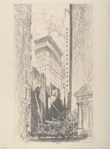 Wiederaufbau der Broad Street, 1910 von Joseph Pennell