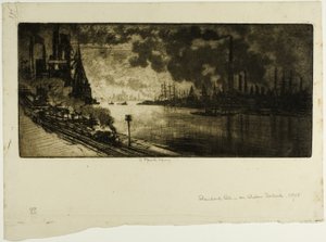 Standard Oil, Staten Island von Joseph Pennell