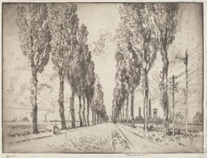 Die Allee, Valenciennes von Joseph Pennell
