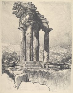Die Säulen von Castor und Pollux, Girgenti, 1913