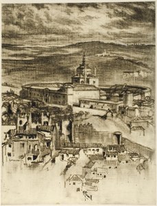 Das Hospiz des Heiligen Johannes, Toledo von Joseph Pennell