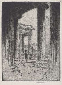 Das Portikus, Britisches Museum von Joseph Pennell
