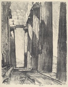 Das Portikus des Parthenon, 1913