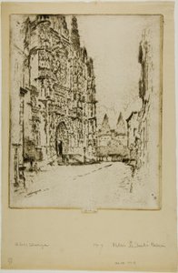 Türme des Bischofspalastes, Beauvais von Joseph Pennell