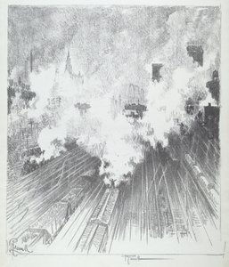 Bahnhof, St. Louis, 1919 von Joseph Pennell