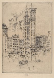 Union Square, Regentag von Joseph Pennell