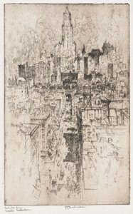Auf zum Woolworth von Joseph Pennell