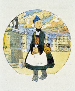 Becassine in der Kantiniere. Zeichnung von Joseph Porphyre Pinchon (1871-1953), 20. Jahrhundert. DR