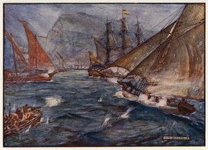 Britischer Kutter Buck entkommt der spanischen Blockade von Gibraltar