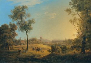 Szene aus den Napoleonischen Kriegen: Ansicht von Kaiserebersdorf
