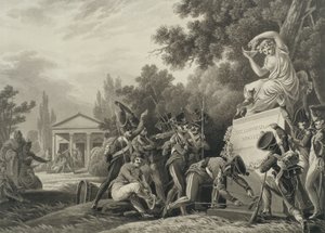 Soldaten huldigen Isabelle Czartoryski (1746-1835)