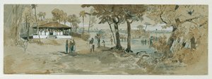 Buddhistischer Tempel bei Point de Galle, Wakwalla auf Ceylon (Sri Lanka) von Joseph Selleny