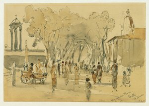 Weg nach dem Tor in Point de Galle auf Ceylon (Sri Lanka) von Joseph Selleny