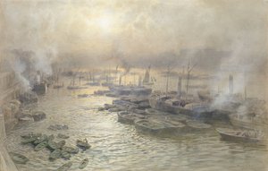 Wintersonnenuntergang, Westminster, 1902