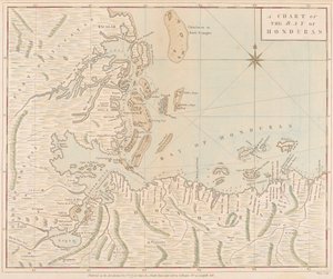 Karte der Bucht von Honduras