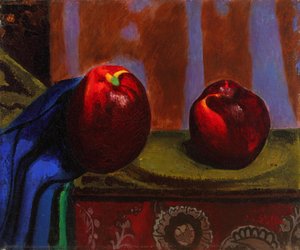 Stillleben mit Apfel und Granatapfel 1927