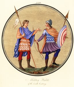 Angelsächsische Soldaten in Schuppenrüstung