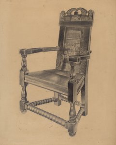 Geschnitzter Stuhl