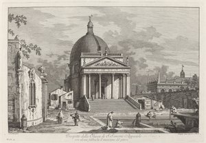 Ansicht der Kirche S. Simeone Apostolo von Joseph Wagner after Canaletto