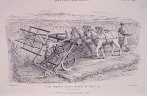 Verbesserte Erntemaschine von Crosskill, ca. 1840er Jahre von Joseph Wilson Lowry
