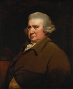 Porträt von Erasmus Darwin, Halbfigur, in einem Buffmantel und weißem Hemd