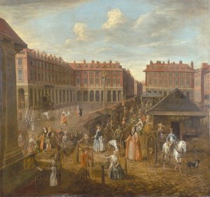 Covent Garden Piazza und Markt, ca. 1725 von Joseph van Aken