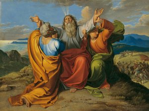 Der betende Moses mit Aaron und Hur auf dem Berge Horeb von Joseph von Fuhrich