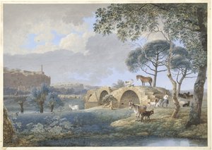 Ansicht bei Tours von Josephus Augustus Knip (signed by artist)