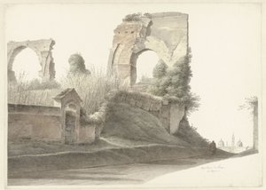 Neros Aquädukt in Rom von Josephus Augustus Knip