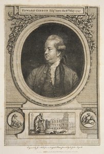 Edward Gibbon, Esq., veröffentlicht 1730 (Gravur) von Joshua (after) Reynolds