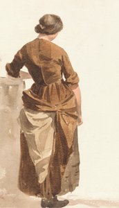 Mädchen in einem braunen Kleid