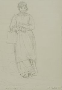 Junges Mädchen mit Milchkännchen, 1831 von Joshua Cristall