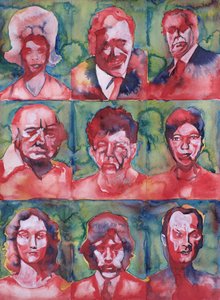 Neun ausdrucksstarke Gesichter von Joshua Hoskins